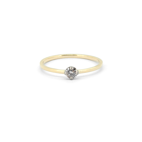 Petite Salt & Pepper Diamond Ring