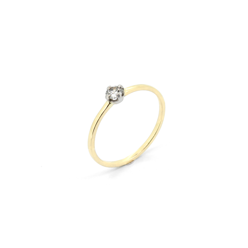 Petite Salt & Pepper Diamond Ring