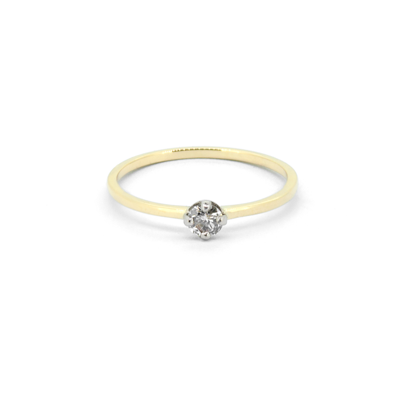 Petite Salt & Pepper Diamond Ring