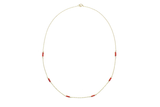Red Coral Grace Necklace - 9ct Gold