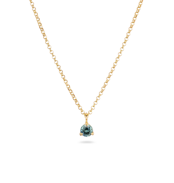 Estella Teal Sapphire Necklace