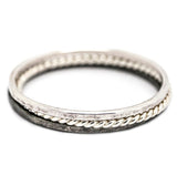 Silver Rope Skinny Stacking Ring