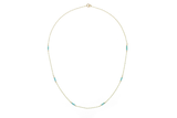 Tubular Turquoise Grace Necklace - 9ct Gold