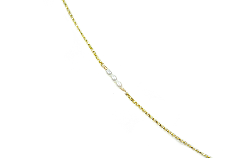 White Pearl Grace Necklace - 9ct Gold