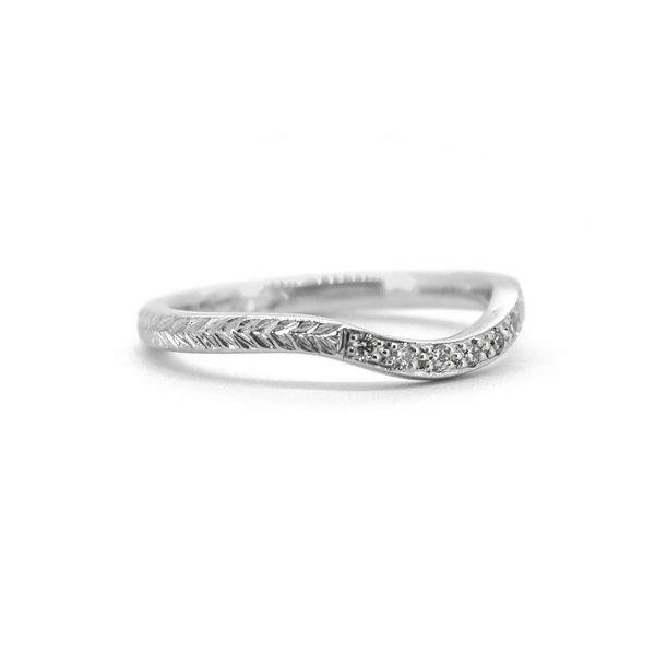 The Diamond Wreath Curve Ring