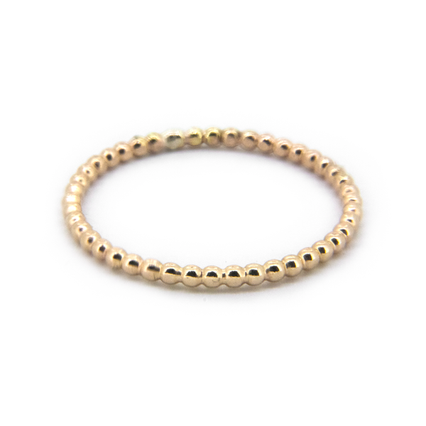 9ct Gold Skinny Ball Stacking Ring