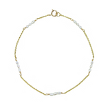 White Pearl Grace Bracelet - 9ct Gold